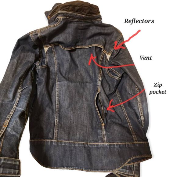 Levi's Commuter Denim Moto Cycling Biking Trucker Jacket Men's Size Small  - Picture 2 of 10